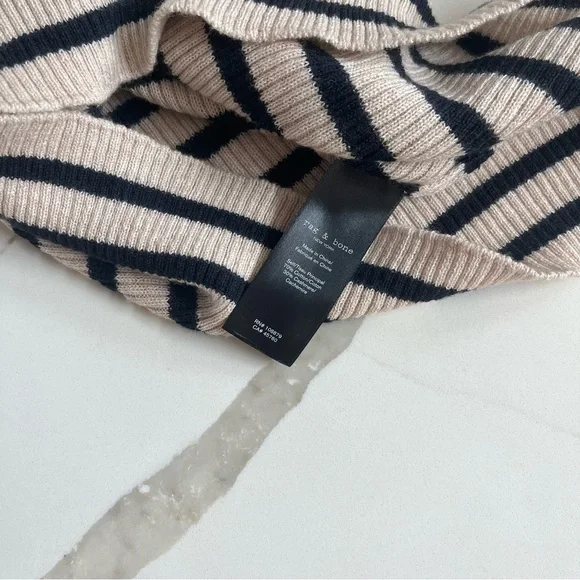 Rag & Bone Cashmere Striped Ribbed Sweater - Picture 8 of 8